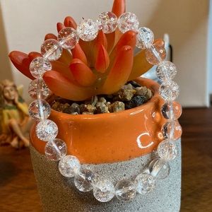 Precious-GEMS Jewelry Rock Crystal Stretch Bracelet Womens